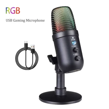 Gaming Studio Snemanje Mikrofon Usb, Žični Namizni Kondenzatorski Pretakanje Strokovno Podcast Mic za PC PS4 PS5 Prenosni Računalnik