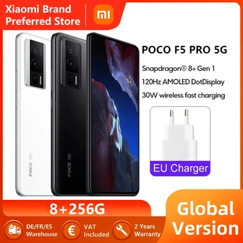 Globalna Različica POCO F5 Pro Pametni Snapdragon 8+ Gen 1 Okta Core WQHD+ 120Hz AMOLED DotDisplay 67W Hitro Polnjenje 5160mAh NFC