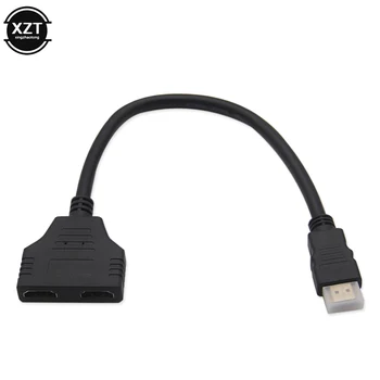 HDMI je združljiv 2 Dual Port Y Razdelilnik 1080P HDMI je združljiv v1.4 Moški Dvojni Ženski Adapter Kabel 1 V 2 od