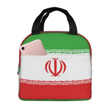 Iran perzijski Zastavo Tote Kosilo Vrečko Prenosni Hladilnik Toplotno Izolirana Škatla za Delo v Pisarni Šolske Piknik Beach Kampiranje Moških Otroci