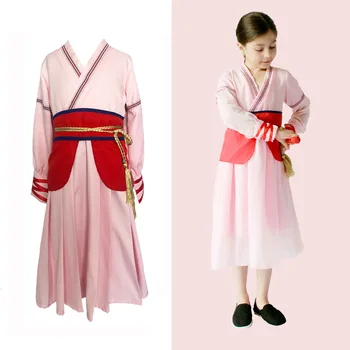 Jeseni Dekle Oblačila Otrok Magnolija Hanfu Oblačenja Noša Baby Dekle Oblačila Jesensko Zimske Kitajska Princesa Cosplay Kostum