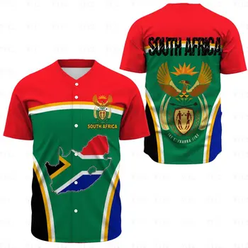 Južna Afrika Aktivno Zastavo ime po meri baseball majica jersey poletje nov modni tisk plaži kratka sleeved šport in prosti čas