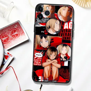 Kozume Kenma Haikyuu Anime Stekla Mehki Silikonski Primeru Telefon ZA IPhone SE 6s 7 8 Plus X XR XS 11 12 Mini Pro Max Kritje Lupini