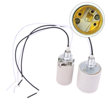 LED Luči Keramični Vijak Toplotno Odporen Adapter za Domačo Uporabo Vtičnico Krog Za Žarnice E14 Znanja okova E27 S Kabel