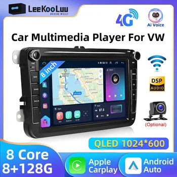 LeeKooLuu Carplay Android Avto Radio za Volkswagen VW Passat B6 B7 CC Tiguan Touran, GOLF POLO Avto Multimedijski Predvajalnik, 4G, GPS, WIFI