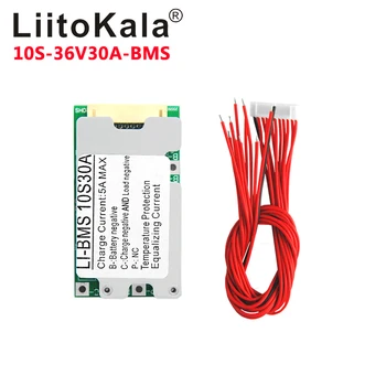 LiitoKala 10S 36V 30A Li-ion Protection Board Li-ion Celice 18650 Baterijo BMS PCB Board Z Bilanco za Električni Avto Inverter