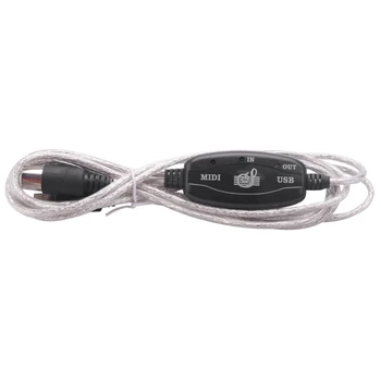MIDI Za Kabel USB Pretvornik Priključek za PC, Da Sintetizator Glasbe Tipkovnico Adapter Za Domačo Glasbeni Studio