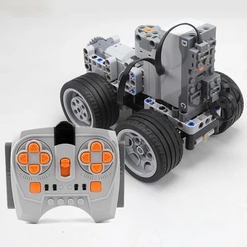 MOC gradnikov Osnovnih Avtomobilske Šasije Opeke Motornih Daljinski upravljalnik Bluetooth Električni Rekonstrukcija PF High-Tech Združljiv Z LEGO