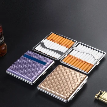 Moda za Cigarete Primeru Kovinski Cigaret Škatla za Shranjevanje Tobaka Imetnik Kajenje Dodatki Darilo za Moške in Ženske