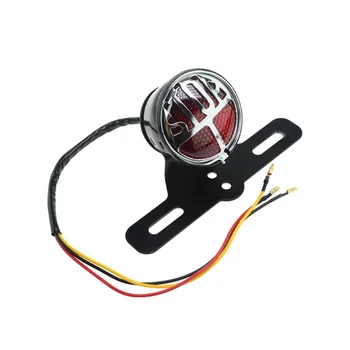Motorno kolo LED Retro Luč Miller Stop Rep Svetlobe Število Ploščo Zadaj Lučka za Harley Chopper Plovec Cafe Racer