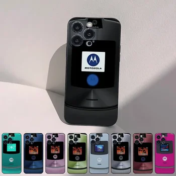 Motorola Razr Roza Primeru Telefon za IPhone 15 14 13 Pro Max 11 12 Mini X Xs XR Se 2022 Črn Silikonski Pokrov