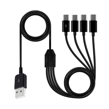 Multi Kabel za Polnjenje 4 v 1 Več USB Hitro Polnjenje Kabel z 4x Tip C Vrata