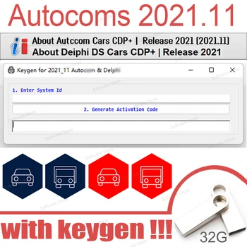 Najnovejše Programske opreme Autocoms 2021.11 z keygen Codings OBD2 Diagnostično orodje, Delphis 2021.10 b z keygen Združljive z Bluetooth