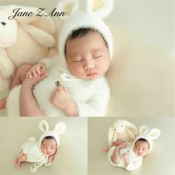 Nov izdelek temo zajček oblačila volne za oblačila klobuk novorojenčka mehko lepe fotografije za ozadje odejo