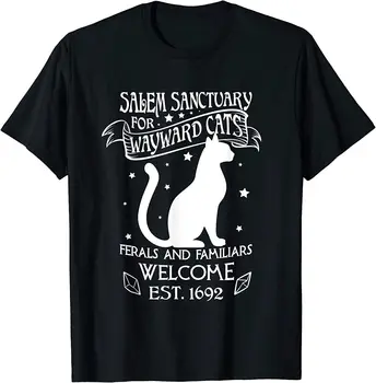 NOVA OMEJENA Čarovnica Salem Svetišče Za Negotov Črne Mačke 1692 Ideja za Darilo T-Shirt