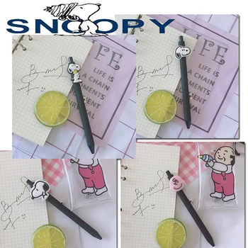 Novo Snoopy Unisex Vode Pero 0,5 mm Black Risanka Pritisnete Kemični Pisarniški Pisarniški Material Material za Učenje Študentov Pero Darila