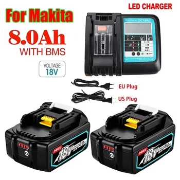 NOVO Z LED Polnilnik Akumulatorska Baterija 18 V 6000mAh Litij-ion baterija za Makita Baterija 18v 6Ah BL1840 BL1850 BL1830 BL1860 LXT400
