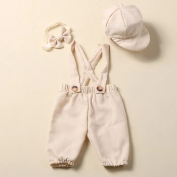 Novorojenček Fotografija Rekviziti Baby Boy Girl Foto Obleke Baby Romper s Klobuk & Lok Baby Tuš Prisotna 3 kos/set