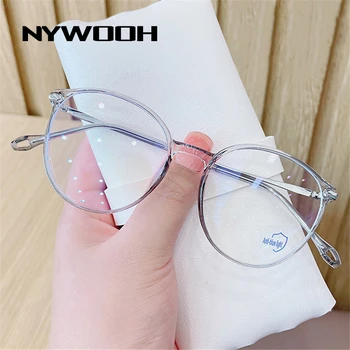 NYWOOH Anti Modra Svetloba Blokiranje Očala Okvirji Ženske Trendy Cat Eye Glasses Optična Očala za Ženske Tr90 Računalnik Očala