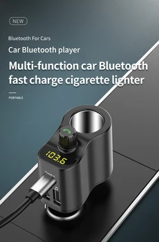 Oddajnik FM Modulator Bluetooth 5.0 Prostoročno uporabo v vozilu Radijski Adapter Kit Audio MP3 Predvajalnik S Tip-c Dvojna Vrata USB Avto Polnilec