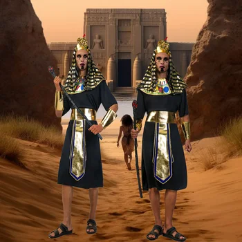 Odraslih Egiptovskega Duhovnika Kostum Halloween Party Mens Egiptovskega Duhovnika, Oblačila, Moški, Cosplay Princ Obleke