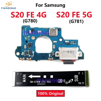 Originalni Samsung Galaxy S20 Fe 4G 5G G780 G780F G781 G781B Polnjenje prek kabla USB Vrata Mikro Dock Priključek Odbor Glavni Flex Kabel