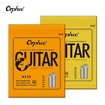 Orphee Klasične Kitare, Godala NX35/NX36 6 Strune Silver Plated Najlon Guitarra Strune za Klasično Kitaro Deli in Oprema