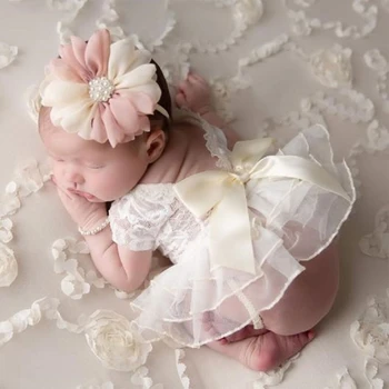 Otroška Fotografija Rekviziti Obleko Novorojenčka Čipke Bowknot Krilo za Malčke Dekliška Fotografija Ob Opremo Stranka materiala za Mamo Dropshipping