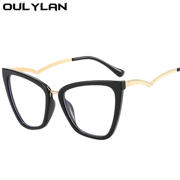 Oulylan Anti Modra Svetloba Očala Okvirji Za Ženske Modni Cat Eye Glasses Okvir Klasičnih Pregleden Recept Očala Ženske