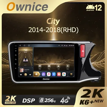Ownice K6+ 2K za Honda Mesto Milost 1 2014 - 2017 Desno Roko Voznik Avto Radio Predvajalnik Navigacija GPS Android 12 Št 2din 2 Din DVD