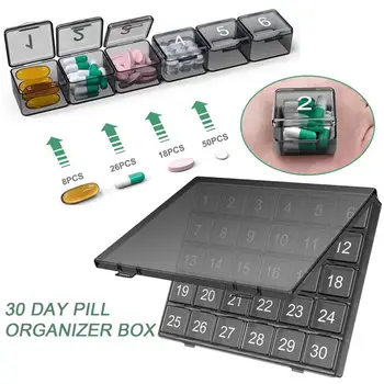 Plastični Pill Box Obliko Mreže, Pregleden, Velike Zmogljivosti, Datum Ce Prenosni Mesečna Tabletke Shranjevanje Primera Gospodinjske Potrebščine