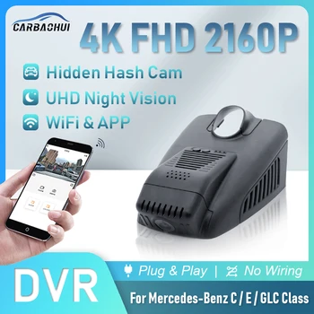 Plug and Play 4K 2160P Avto DVR Dash Cam Fotoaparat, Video Snemalnik Za Mercedes Benz C E GLC GLS Razred C180 C180L C200 C200L GLC260