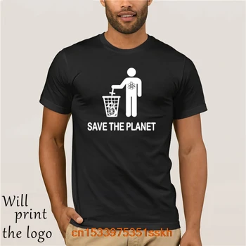 Poletje Nova Smešno Rešiti Planet Ateist T-Majice Moške O-Vratu Bombažne Majice S Kratkimi Rokavi Hip-Hop Tees