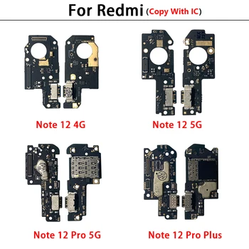 Polnilnik USB Dock Priključek Odbor Polnjenje Vrata Flex Kabel Za Xiaomi Redmi Opomba 12 4G 5G / Redmi Opomba 12 Pro Plus 5G
