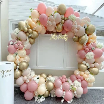 Ponudbe Roza Zlata Balon Garland Arch Komplet Za Poroko, Rojstni Dan Dekoracijo Odraslih Dekle Baby Tuš Dekor Ballon Poroko Dobave
