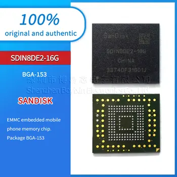 Popolnoma nov in originalno originalen SDIN8DE2-16G, EMMC vgrajeni mobilni telefon pomnilniški čip, pakirani BGA-153