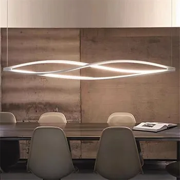 Postmoderni LED lestenec spirala aluminu V VETRU Lučka v sejni sobi mizico, lobby okras kuhinji luč napeljave