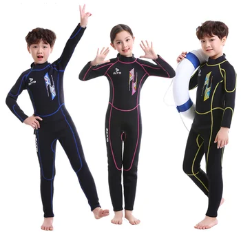 Pozimi Otrok 2,5 mm Neopren Obleka Fantov In Deklet Eno-Kos Potapljaške obleke za Potapljanje, Surfanje Deepwater Toplotne Kopalke