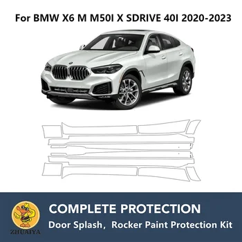 PreCut Rocker Plošče Barve Varstvo Jasno Modrc Guard Kit TPU PPF Za BMW X6 M M50I X SDRIVE 40I 2020-2023