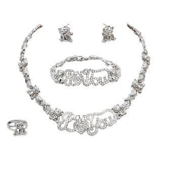 Preproste in lepe nakit set, primeren za poroke in vsak dan srečanja, brezplačna dostava v srebrni