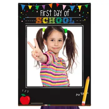 Prvi Šolski Dan Foto Okvir Dekoracijo Predšolskih Fant Dekle Selfie Fotografija Okvir Stranka Dobave