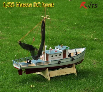 RealTS Klasičnih ribiško ladjo model Obsega 1/25 NAXOS RC Ribiško ladjo daljinski upravljalnik lesa čoln model komplet
