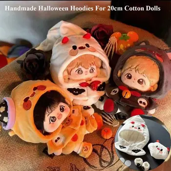 Ročno Halloween Hoodies Nov Klobuk z Modo Plišastih Plašč Obleke Lutka Pižamo 20 cm Bombaž Lutke