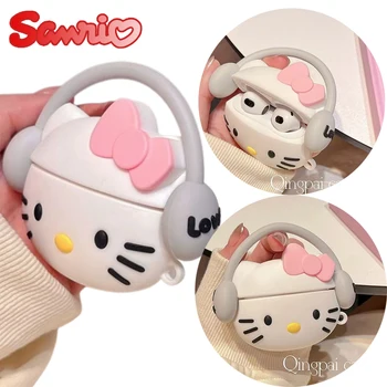 Sanrio Hello Kitty Kritje za AirPods 1 2 3 Risanka Silikonska Zaščitna torbica za AirPods Pro2 Brezžične Slušalke Polnjenje Lupini