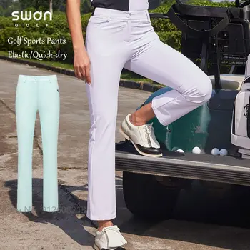 SG korejskem Slogu Žensk Visoko Pasu Športne Hlače Dekle Hitro Suhe Golf Hlače na Prostem Priložnostne Golf Hlače Lady Slim Elastična Sweatpants