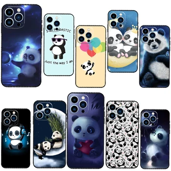Srčkan Baby Panda Coque Za iPhone XR XS Max X 12 13 Mini 6S 7 8 Plus SE 2020 11 12 13 Pro Max Primeru Telefon