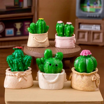 Srčkan Microlandscape Lutke Miniaturni Kaktus Ornament Zajec Sočno, Posajenih Rastlin Mikro Krajine Dekoracijo Miniaturne Igrače