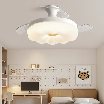 Strop, Stropni Ventilator Moderna Preprostost Oddaljen Nadzor LED Ventilator Llights Restavracija spalnica Gospodinjstva Z ventilatorjem lestenec