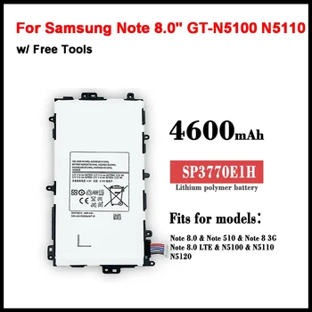  Tablični računalnik Baterijo SP3770E1H Za Samsung GALAXY Note 8.0 GT-N5100 N5110 N5120 4600mAh Baterije z Orodji,