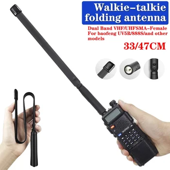 Taktično Antena Walkie Talkie Zložljive VHF, UHF UV5R UV82 888S GURS-Ženski Dual Band Ham Radio Dodatki